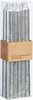Dinerkaarsen - Paraffine - Zilver - 270 x 31 mm - Set van 6