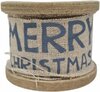 Textiel decoratie lint - MERRY CHRISTMAS - Sterren - kerst lint - Blauw - Textiel - 1 Stk - 1,5 m