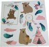 Muurstickers "Bears" - Bruin / Multicolor - Kunststof - Decoratie - Creatief - Kamer - Versieren