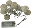 LED Guirlande met 10 LED lampjes - Zilver - Metaal / Kunststof - CA 100 cm