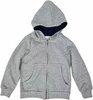  Kinder vest met capuchon - Lichte stof - Hoodie - Sweatvest - Grijs - Katoen - Maat 98/104