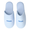 Pantoffels met tekst "RELAX" - Lichtblauw - Polyester / Kunststof - Maat 36 / 37 