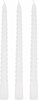 Swirlkaars - Kaars - Wit - 3 stuks - 25 cm - Sfeer - Dinerkaars - Romantisch