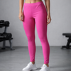 Fitness / Sport legging lang Dames LA Fitness - Roze - Maat M - Met Touwtjes - Binnenzijde - Nieuwjaar - Afvallen - Gezond - He