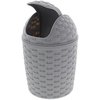 Rattan tafelafvalemmer PASCAL - Grijs - Kunststof - 1.2L - 12 x 12 x 18 cm