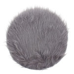 Bontkleedje TINE - imitatie bont - Grijs - Ø 35 cm