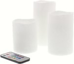 LED kaarsen met afstandbediening JAIMY - Wit - set van 3 - 10 / 12.5 / 15 cm