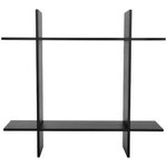 Wandrek met plankjes JEAN - Zwart - hout - 54.5 x 13 x 50 cm