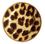 Decoratie bord met luipaard motief BEAU - Bruin / Zwart - Kunststof - Ø 33 cm Decoratie bord met luipaard motief BEAU - Bruin / Zwart - Kunststof - Ø 33 cm