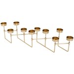 Harmonica theelichthouder set CHANTAL - Goud - Metaal - 50 x 10 x 12 cm