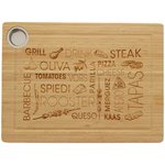 Snijplank met lekbakje ASHLEY - Bruin - Bamboe - 38 x 28 cm