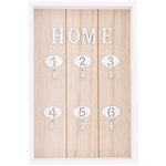 Sleutelkast voor 6 sleutels RINKE - Wit / Bruin - Hout