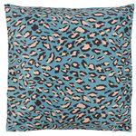 Sierkussenhoes met Luipaard print VERONIQUE - Blauw - Polyester - 45 x 45 cm