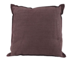 Sierkussen met bies MANUEL - Bruin - 45 x 45 cm - Vierkant
