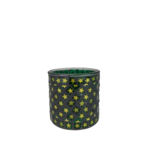 Kerst Kaarshouder sterretjes EMMA - Groen / Goud - Glas - Ø10 x h9.5 cm