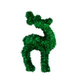 Decoratie hert - Groen - Kunststof - 22 x 8 x 44 cm