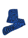 Warme Muts / Sjaal / Handschoen in 1 - Blauw / Zwart Tijger print - Polyester - One size - 3-delige set