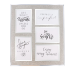 Collage fotolijst ESMEE - Goud / Glitter - Glas - 5 foto's 10 x 15 cm