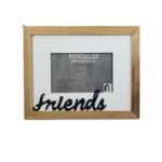 Fotolijst met Passepartout HANNA - Wit/Lichtbruin - Hout - 15 x 10 cm - Rechthoek