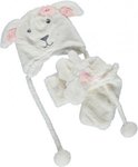 Sarlini sjaal muts handschoenen wit schaap