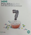 Folieballon / Cijferballon - Zilver - Getal 7 - 11,5 cm Folieballon / Cijferballon - Zilver - Getal 7 - 11,5 cm