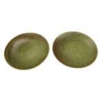 Bord ANNETTE - Vintage Donker Groen - Aardewerk - 21,5 cm - Maat M - Rond - Set Van 4