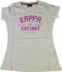 Kappa - T-shirt Athletic - Creme / Roze - Maat XS - Vrouwen