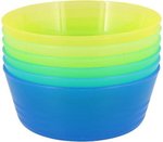 Kinder kommetjes/ Schaaltjes JENSEN - Geel / Groen / Blauw - Kunststof - Set van 6 - Kinderservies