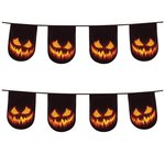 BOLAND BV - Enge plastic pompoen vlaggenslinger - Decoratie > Slingers en hangdecoraties BOLAND BV - Enge plastic pompoen vlaggenslinger - Decoratie > Slingers en hangdecoraties