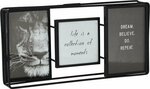 Foto Collage Lijst SAMANTA - Industrieel - Zwart - Metaal / Glas - 32 x 16 x 5 cm