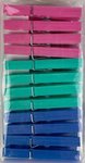 Wasknijpers - Roze/Groen/Blauw - Kunststof - 24 stuks