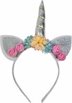 Unicorn Diadeem - Zilver - Bloemen - Haar Accesoire