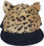 Tijger pet - Zwart - Katoen - Tijgerprint met kattenoren