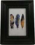 Fotolijst FEATHERS - Zwart - Hout / Glas - 21,5 x 16,5 x 1,5 cm