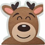 Kerst Servetten Rendier - Bruin - Papier - Vormservetten - 16 x 16 cm - 12 stuks