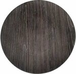 Decoratie bord met hout motief GERRIT - Donkerbruin / Zwart - Kunststof - Ø 32.5 cm - Set van 2 Decoratie bord met hout motief GERRIT - Donkerbruin / Zwart - Kunststof - Ø 32.5 cm - Set van 2