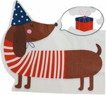 Feest servetten TECKEL - Wit / Multicolor - Papier - 33 x 33 cm - 3-laags - Set van 16 - Feest - Party - Servetten