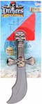 Piratenzwaard en Bandana - 33 cm - Grijs / Rood - Met geluid - Kinderen - Speelgoed - Piraat - 1