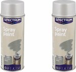 Spuitbus verf glans Zilver - Zilver - Spuitverf - Sneldrogend - Set van 2