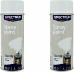 Spuitbus verf Hoogglans Wit - Wit - Spuitverf - Sneldrogend - Set van 2