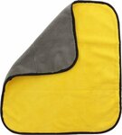 Microvezel doek voor de auto - Geel / Grijs - Polyester - 45 x 40 cm - Auto - Autoaccessoires - Schoonmaak doek - Doek - Poetsd
