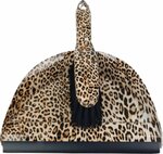 Stoffer en blik panter print - Lichtbruin / Zwart - Kunststof - 2 Stuks - Stoffer - Blik - Schoonmaken - Huishouden