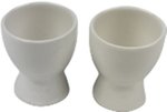 Eierdop set CAMIEL - Wit - Keramiek - ⌀ 5.5 x h 6.5 cm - Set van 2 - Ei - Eidop - Ontbijt - Pasen - Paasdagen