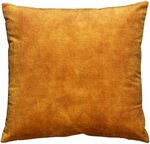 Sierkussenhoes velvet fluweel HAMPTON BAY - Oker Geel - Polyester - 45 x 45 cm - Kussenhoes - Kussen - Hoes - Interieur - Wonen