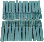 Wasknijpers JACYE - Turquoise - Kunststof - 24 Stuks - Knijper - Wassen - Was - Knijpers