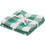 Theedoeken set KARL - Groen / Wit - 100% Katoen - 50 x 70 cm