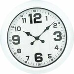 Wandklok COLTON moderne stijl - Wit / Zwart - Kunststof / Metaal - ⌀ 40 x 5 cm - Wandklok - Klok - Thuis - Interieur - M Wandklok COLTON moderne stijl - Wit / Zwart - Kunststof / Metaal - ⌀ 40 x 5 cm - Wandklok - Klok - Thuis - Interieur - M