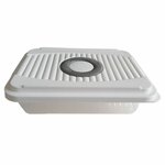 Koelkast vleeswaren / kaas opbergdoos MARC - Wit / Transparant - Kunststof - 19.5 x 14 x 5 cm - Maat M