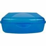 Broodtrommel - Lunchbox - Blauw - Kunststof - 19 x 14 x 7 cm 2