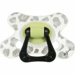 Difrax Fopspeen Natural 12+ maanden - Transparant / Grijs - Diereneditie